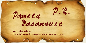 Pamela Mašanović vizit kartica